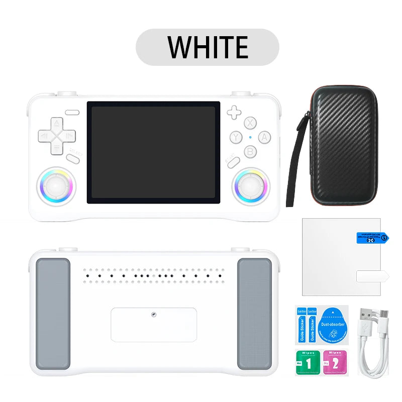 Nueva consola de juegos portátil Retro XF35H, sistema Linux, pantalla IPS de 3,5 pulgadas, 640x480, batería de larga duración de 4000mAH, reproductor de vídeo de bolsillo
