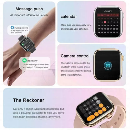 NUEVO Reloj Inteligente Serie 10 con Pantalla HD, Esfera Personalizable, Carga Inalámbrica, Llamadas Bluetooth, NFC, GPS, para Hombres y Mujeres, Compatible con iOS y Android.