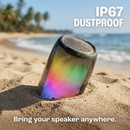 Altavoz Bluetooth Portátil JBL Pulse 5, Subwoofer Inalámbrico para Exteriores con Resistencia al Agua IP67, Espectáculo de Luces LED de 360 Grados, Bajos Profundos