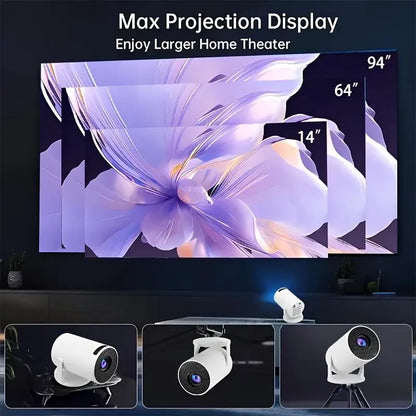 Proyector portátil Full HD 1080P HY300 Tecnología de rotación de 270 grados Compatibilidad multidispositivo Entrada USB HDMI Proyector de víde