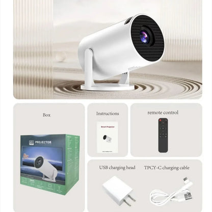 Proyector portátil Full HD 1080P HY300 Tecnología de rotación de 270 grados Compatibilidad multidispositivo Entrada USB HDMI Proyector de víde