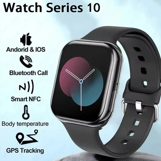 NUEVO Reloj Inteligente Serie 10 con Pantalla HD, Esfera Personalizable, Carga Inalámbrica, Llamadas Bluetooth, NFC, GPS, para Hombres y Mujeres, Compatible con iOS y Android.