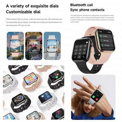 NUEVO Reloj Inteligente Serie 10 con Pantalla HD, Esfera Personalizable, Carga Inalámbrica, Llamadas Bluetooth, NFC, GPS, para Hombres y Mujeres, Compatible con iOS y Android.