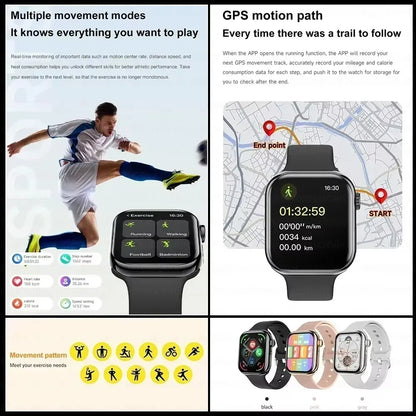 NUEVO Reloj Inteligente Serie 10 con Pantalla HD, Esfera Personalizable, Carga Inalámbrica, Llamadas Bluetooth, NFC, GPS, para Hombres y Mujeres, Compatible con iOS y Android.