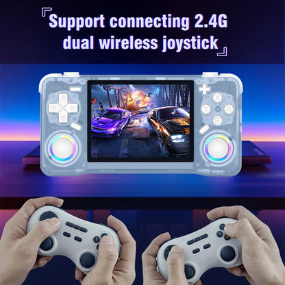 Nueva consola de juegos portátil Retro XF35H, sistema Linux, pantalla IPS de 3,5 pulgadas, 640x480, batería de larga duración de 4000mAH, reproductor de vídeo de bolsillo