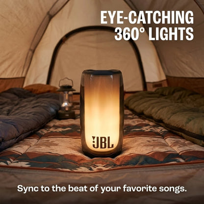 Altavoz Bluetooth Portátil JBL Pulse 5, Subwoofer Inalámbrico para Exteriores con Resistencia al Agua IP67, Espectáculo de Luces LED de 360 Grados, Bajos Profundos