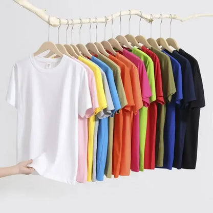 Nueva tendencia: camiseta de algodón para mujer, primavera-verano, estilo casual diario, cuello redondo, manga corta, cómoda para estar en casa o al aire libre.