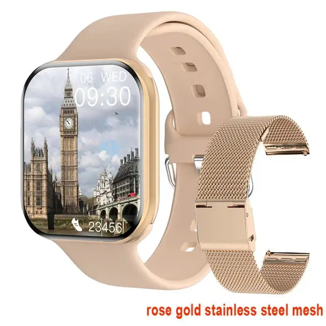 NUEVO Reloj Inteligente Serie 10 con Pantalla HD, Esfera Personalizable, Carga Inalámbrica, Llamadas Bluetooth, NFC, GPS, para Hombres y Mujeres, Compatible con iOS y Android.