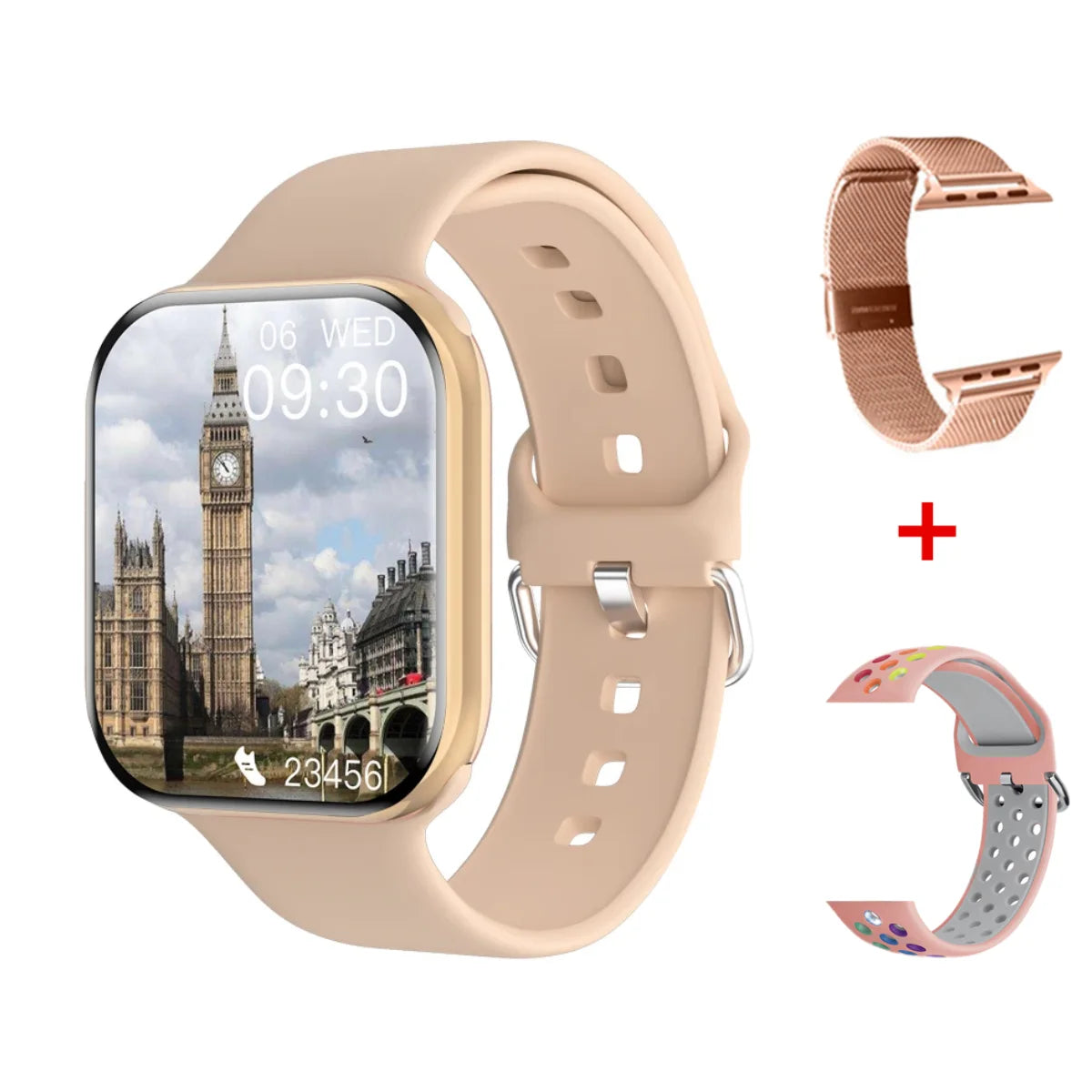 NUEVO Reloj Inteligente Serie 10 con Pantalla HD, Esfera Personalizable, Carga Inalámbrica, Llamadas Bluetooth, NFC, GPS, para Hombres y Mujeres, Compatible con iOS y Android.